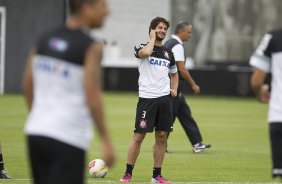 Durante o treino desta manhã no CT Joaquim Grava, no Parque Ecológico do Tiete. O próximo jogo da equipe será amanhã, domingo, 03/03, contra o Santos, no Morumbi jogo válido pela 10ª rodada da Campeonato Paulista 2013