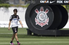 Durante o treino desta manh no CT Joaquim Grava, no Parque Ecolgico do Tiete. O prximo jogo da equipe ser amanh, domingo, 03/03, contra o Santos, no Morumbi jogo vlido pela 10 rodada da Campeonato Paulista 2013