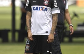 Durante o treino desta manh no CT Joaquim Grava, no Parque Ecolgico do Tiete. O prximo jogo da equipe ser amanh, domingo, 03/03, contra o Santos, no Morumbi jogo vlido pela 10 rodada da Campeonato Paulista 2013