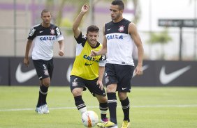 Durante o treino desta manh no CT Joaquim Grava, no Parque Ecolgico do Tiete. O prximo jogo da equipe ser amanh, domingo, 03/03, contra o Santos, no Morumbi jogo vlido pela 10 rodada da Campeonato Paulista 2013