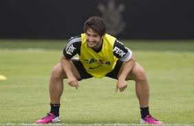 Durante o treino desta manh no CT Joaquim Grava, no Parque Ecolgico do Tiete. O prximo jogo da equipe ser amanh, domingo, 03/03, contra o Santos, no Morumbi jogo vlido pela 10 rodada da Campeonato Paulista 2013