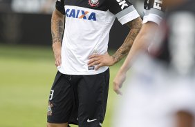 Durante o treino desta manh no CT Joaquim Grava, no Parque Ecolgico do Tiete. O prximo jogo da equipe ser amanh, domingo, 03/03, contra o Santos, no Morumbi jogo vlido pela 10 rodada da Campeonato Paulista 2013