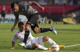 Durante a partida entre Santos x Corinthians realizada esta tarde no estádio do Morumbi, jogo válido pela 10ª rodada do Campeonato Paulista de 2013