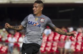 Durante a partida entre Santos x Corinthians realizada esta tarde no estdio do Morumbi, jogo vlido pela 10 rodada do Campeonato Paulista de 2013