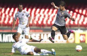 Durante a partida entre Santos x Corinthians realizada esta tarde no estdio do Morumbi, jogo vlido pela 10 rodada do Campeonato Paulista de 2013