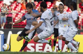 Durante a partida entre Santos x Corinthians realizada esta tarde no estdio do Morumbi, jogo vlido pela 10 rodada do Campeonato Paulista de 2013