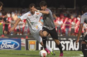 Durante a partida entre Santos x Corinthians realizada esta tarde no estádio do Morumbi, jogo válido pela 10ª rodada do Campeonato Paulista de 2013