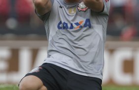 Durante a partida entre Santos x Corinthians realizada esta tarde no estádio do Morumbi, jogo válido pela 10ª rodada do Campeonato Paulista de 2013