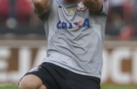 Durante a partida entre Santos x Corinthians realizada esta tarde no estdio do Morumbi, jogo vlido pela 10 rodada do Campeonato Paulista de 2013