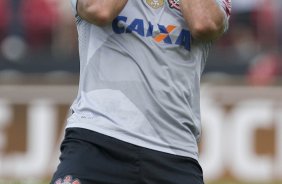 Durante a partida entre Santos x Corinthians realizada esta tarde no estádio do Morumbi, jogo válido pela 10ª rodada do Campeonato Paulista de 2013