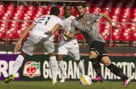 Durante a partida entre Santos x Corinthians realizada esta tarde no estádio do Morumbi, jogo válido pela 10ª rodada do Campeonato Paulista de 2013