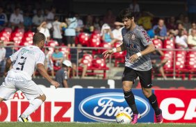 Durante a partida entre Santos x Corinthians realizada esta tarde no estádio do Morumbi, jogo válido pela 10ª rodada do Campeonato Paulista de 2013