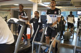 Durante o treino desta tarde na academia de musculacao do hotel onde esta hospedado, na cidade de Tijuana/Mxico. O prximo jogo da equipe ser quarta-feira, 06/03, contra o Tijuana, no estdio Caliente, vlido pela 3 rodada da Copa Libertadores 2013. Tijuana - Mxico - 04/03/2013