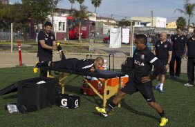 Durante o treino desta tarde na Unidad Deportiva Reforma, na cidade de Tijuana/México. O próximo jogo da equipe será quarta-feira, 06/03, contra o Tijuana, no estádio Caliente, válido pela 3ª rodada da Copa Libertadores 2013. Tijuana - México - 04/03/2013