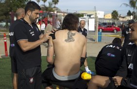 Durante o treino desta tarde na Unidad Deportiva Reforma, na cidade de Tijuana/México. O próximo jogo da equipe será quarta-feira, 06/03, contra o Tijuana, no estádio Caliente, válido pela 3ª rodada da Copa Libertadores 2013. Tijuana - México - 04/03/2013