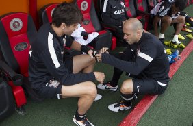 Durante o treino desta tarde no estádio Caliente, na cidade de Tijuana/México. O próximo jogo da equipe será amanhã, quarta-feira, 06/03, contra o Tijuana, no estádio Caliente, válido pela 3ª rodada da Copa Libertadores 2013. Tijuana - México - 05/03/2013