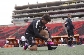 Durante o treino desta tarde no estdio Caliente, na cidade de Tijuana/Mxico. O prximo jogo da equipe ser amanh, quarta-feira, 06/03, contra o Tijuana, no estdio Caliente, vlido pela 3 rodada da Copa Libertadores 2013. Tijuana - Mxico - 05/03/2013