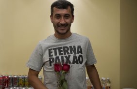 Jogadores preparam homenagem ao Dia Internacional da Mulher, aps o treino desta tarde no estdio Caliente, na cidade de Tijuana/Mxico. O prximo jogo da equipe ser amanh, quarta-feira, 06/03, contra o Tijuana, no estdio Caliente, vlido pela 3 rodada da Copa Libertadores 2013. Tijuana - Mxico - 05/03/2013