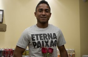 Jogadores preparam homenagem ao Dia Internacional da Mulher, aps o treino desta tarde no estdio Caliente, na cidade de Tijuana/Mxico. O prximo jogo da equipe ser amanh, quarta-feira, 06/03, contra o Tijuana, no estdio Caliente, vlido pela 3 rodada da Copa Libertadores 2013. Tijuana - Mxico - 05/03/2013