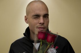 Jogadores preparam homenagem ao Dia Internacional da Mulher, aps o treino desta tarde no estdio Caliente, na cidade de Tijuana/Mxico. O prximo jogo da equipe ser amanh, quarta-feira, 06/03, contra o Tijuana, no estdio Caliente, vlido pela 3 rodada da Copa Libertadores 2013. Tijuana - Mxico - 05/03/2013