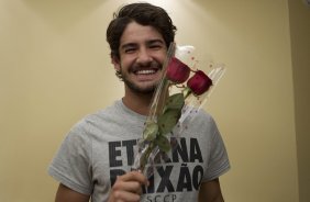 Jogadores preparam homenagem ao Dia Internacional da Mulher, aps o treino desta tarde no estdio Caliente, na cidade de Tijuana/Mxico. O prximo jogo da equipe ser amanh, quarta-feira, 06/03, contra o Tijuana, no estdio Caliente, vlido pela 3 rodada da Copa Libertadores 2013. Tijuana - Mxico - 05/03/2013