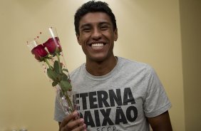 Jogadores preparam homenagem ao Dia Internacional da Mulher, aps o treino desta tarde no estdio Caliente, na cidade de Tijuana/Mxico. O prximo jogo da equipe ser amanh, quarta-feira, 06/03, contra o Tijuana, no estdio Caliente, vlido pela 3 rodada da Copa Libertadores 2013. Tijuana - Mxico - 05/03/2013