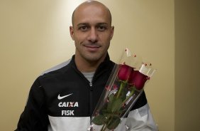 Jogadores preparam homenagem ao Dia Internacional da Mulher, aps o treino desta tarde no estdio Caliente, na cidade de Tijuana/Mxico. O prximo jogo da equipe ser amanh, quarta-feira, 06/03, contra o Tijuana, no estdio Caliente, vlido pela 3 rodada da Copa Libertadores 2013. Tijuana - Mxico - 05/03/2013