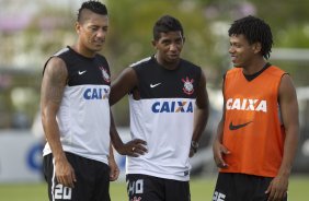 Durante o treino desta tarde no CT Joaquim Grava, no Parque Ecolgico do Tiete. O prximo jogo da equipe ser amanh, quarta-feira, dia 13/03, contra o Tijuana do Mxico, jogo da volta vlido pela fase de classificao da Copa Libertadores da Amrica 2013