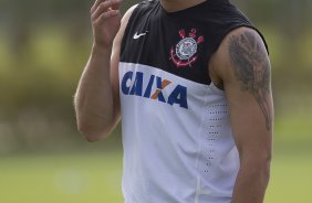 Durante o treino desta tarde no CT Joaquim Grava, no Parque Ecolgico do Tiete. O prximo jogo da equipe ser amanh, quarta-feira, dia 13/03, contra o Tijuana do Mxico, jogo da volta vlido pela fase de classificao da Copa Libertadores da Amrica 2013