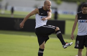 Durante o treino desta tarde no CT Joaquim Grava, no Parque Ecolgico do Tiete. O prximo jogo da equipe ser amanh, quarta-feira, dia 13/03, contra o Tijuana do Mxico, jogo da volta vlido pela fase de classificao da Copa Libertadores da Amrica 2013