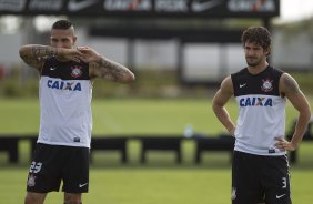 Durante o treino desta tarde no CT Joaquim Grava, no Parque Ecolgico do Tiete. O prximo jogo da equipe ser amanh, quarta-feira, dia 13/03, contra o Tijuana do Mxico, jogo da volta vlido pela fase de classificao da Copa Libertadores da Amrica 2013