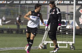 Durante o treino desta tarde no CT Joaquim Grava, no Parque Ecolgico do Tiete. O prximo jogo da equipe ser amanh, quarta-feira, dia 13/03, contra o Tijuana do Mxico, jogo da volta vlido pela fase de classificao da Copa Libertadores da Amrica 2013