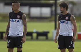 Durante o treino desta tarde no CT Joaquim Grava, no Parque Ecolgico do Tiete. O prximo jogo da equipe ser amanh, quarta-feira, dia 13/03, contra o Tijuana do Mxico, jogo da volta vlido pela fase de classificao da Copa Libertadores da Amrica 2013