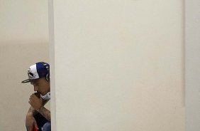 Nos vestiários antes da partida entre Corinthians/Brasil x Tijuana/México, realizada esta noite no estádio do Pacaembu, jogo da volta da fase de classificação da Copa Libertadores de América 2013