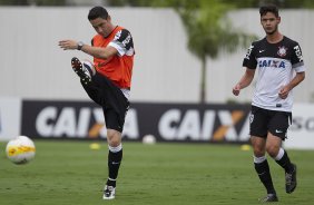 Durante o treino desta tarde no CT Joaquim Grava, no Parque Ecolgico do Tiete. O prximo jogo da equipe ser sbado, dia 17/03, contra a Uniao Barbarese, jogo da 12 rodada do Campeonato Paulista 2013