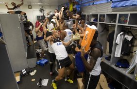 Harlem Sheik aps o treino desta tarde no CT Joaquim Grava, no Parque Ecolgico do Tiete. O prximo jogo da equipe ser amanh, quarta-feira, dia 13/03, contra o Tijuana do Mxico, jogo da volta vlido pela fase de classificao da Copa Libertadores da Amrica 2013