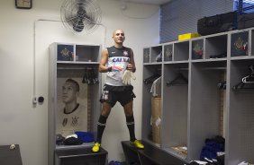 Harlem Sheik após o treino desta tarde no CT Joaquim Grava, no Parque Ecológico do Tiete. O próximo jogo da equipe será amanhã, quarta-feira, dia 13/03, contra o Tijuana do México, jogo da volta válido pela fase de classificação da Copa Libertadores da América 2013