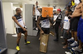 Harlem Sheik após o treino desta tarde no CT Joaquim Grava, no Parque Ecológico do Tiete. O próximo jogo da equipe será amanhã, quarta-feira, dia 13/03, contra o Tijuana do México, jogo da volta válido pela fase de classificação da Copa Libertadores da América 2013