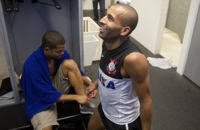 Harlem Sheik após o treino desta tarde no CT Joaquim Grava, no Parque Ecológico do Tiete. O próximo jogo da equipe será amanhã, quarta-feira, dia 13/03, contra o Tijuana do México, jogo da volta válido pela fase de classificação da Copa Libertadores da América 2013