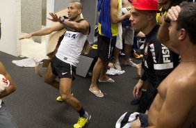 Harlem Sheik após o treino desta tarde no CT Joaquim Grava, no Parque Ecológico do Tiete. O próximo jogo da equipe será amanhã, quarta-feira, dia 13/03, contra o Tijuana do México, jogo da volta válido pela fase de classificação da Copa Libertadores da América 2013