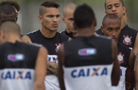 Durante o treino desta tarde no CT Joaquim Grava, no Parque Ecolgico do Tiete. O prximo jogo da equipe ser amanh, sbado, dia 16/03, contra a Uniao Barbarese, jogo da 12 rodada do Campeonato Paulista 2013