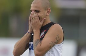 Durante o treino desta tarde no CT Joaquim Grava, no Parque Ecolgico do Tiete. O prximo jogo da equipe ser amanh, sbado, dia 16/03, contra a Uniao Barbarese, jogo da 12 rodada do Campeonato Paulista 2013