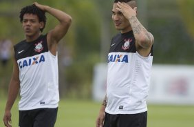 Durante o treino desta tarde no CT Joaquim Grava, no Parque Ecolgico do Tiete. O prximo jogo da equipe ser amanh, sbado, dia 16/03, contra a Uniao Barbarese, jogo da 12 rodada do Campeonato Paulista 2013