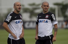 Durante o treino desta tarde no CT Joaquim Grava, no Parque Ecolgico do Tiete. O prximo jogo da equipe ser domingo, dia 24/03, contra o Guarani, de Campinas, no estdio Brinco de Ouro da Princesa, jogo vlido pela 14 rodada do Campeonato Paulista 2013