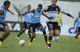 Durante o treino desta tarde no CT Joaquim Grava, no Parque Ecolgico do Tiete. O prximo jogo da equipe ser domingo, dia 24/03, contra o Guarani, de Campinas, no estdio Brinco de Ouro da Princesa, jogo vlido pela 14 rodada do Campeonato Paulista 2013