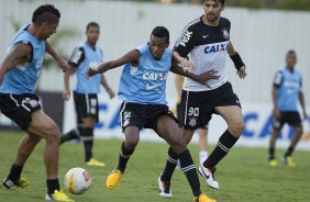 Durante o treino desta tarde no CT Joaquim Grava, no Parque Ecolgico do Tiete. O prximo jogo da equipe ser domingo, dia 24/03, contra o Guarani, de Campinas, no estdio Brinco de Ouro da Princesa, jogo vlido pela 14 rodada do Campeonato Paulista 2013