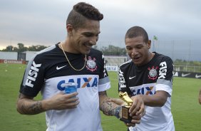 Durante o treino desta tarde no CT Joaquim Grava, no Parque Ecolgico do Tiete. O prximo jogo da equipe ser domingo, dia 24/03, contra o Guarani, de Campinas, no estdio Brinco de Ouro da Princesa, jogo vlido pela 14 rodada do Campeonato Paulista 2013