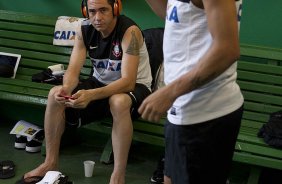 Nos vestiários antes da partida entre Guarani/Campinas x Corinthians realizada esta tarde no estádio Brinco de Ouro da Princesa, jogo válido pela 14ª rodada do Campeonato Paulista de 2013