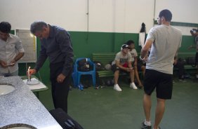 Nos vestiários antes da partida entre Guarani/Campinas x Corinthians realizada esta tarde no estádio Brinco de Ouro da Princesa, jogo válido pela 14ª rodada do Campeonato Paulista de 2013