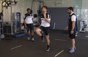 Durante o treino desta manh no CT Joaquim Grava, no Parque Ecolgico do Tiete. O prximo jogo da equipe ser quarta-feira, dia 27/03, contra a Penapolense, no Pacaembu, jogo vlido pela 15 rodada do Campeonato Paulista 2013